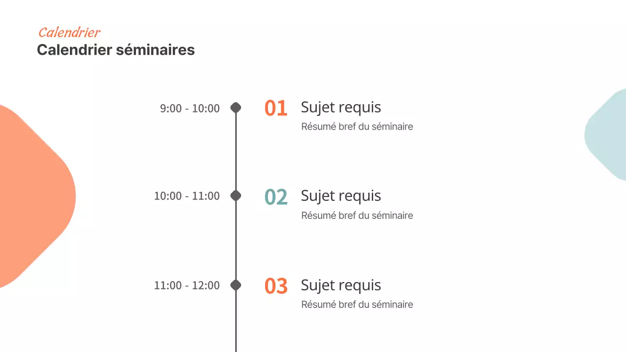 Présentations pour les séminaires