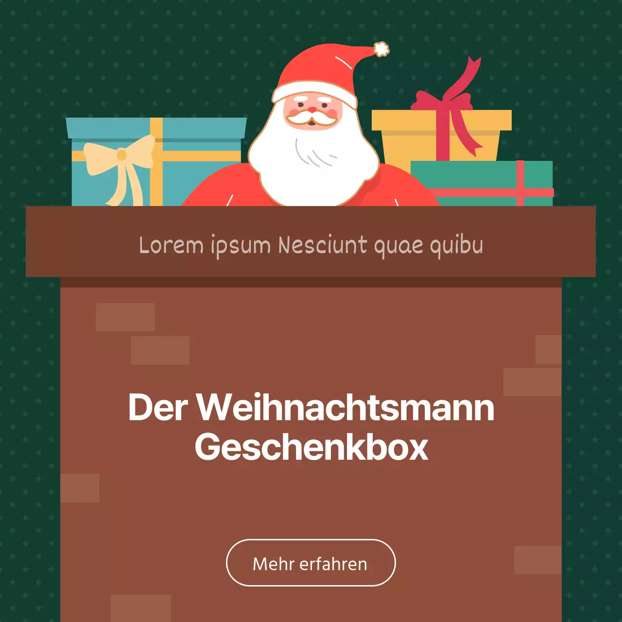 Brauner Weihnachtsmann Illustration SchornsteinKonzeptionelle Weihnachtsveranstaltung