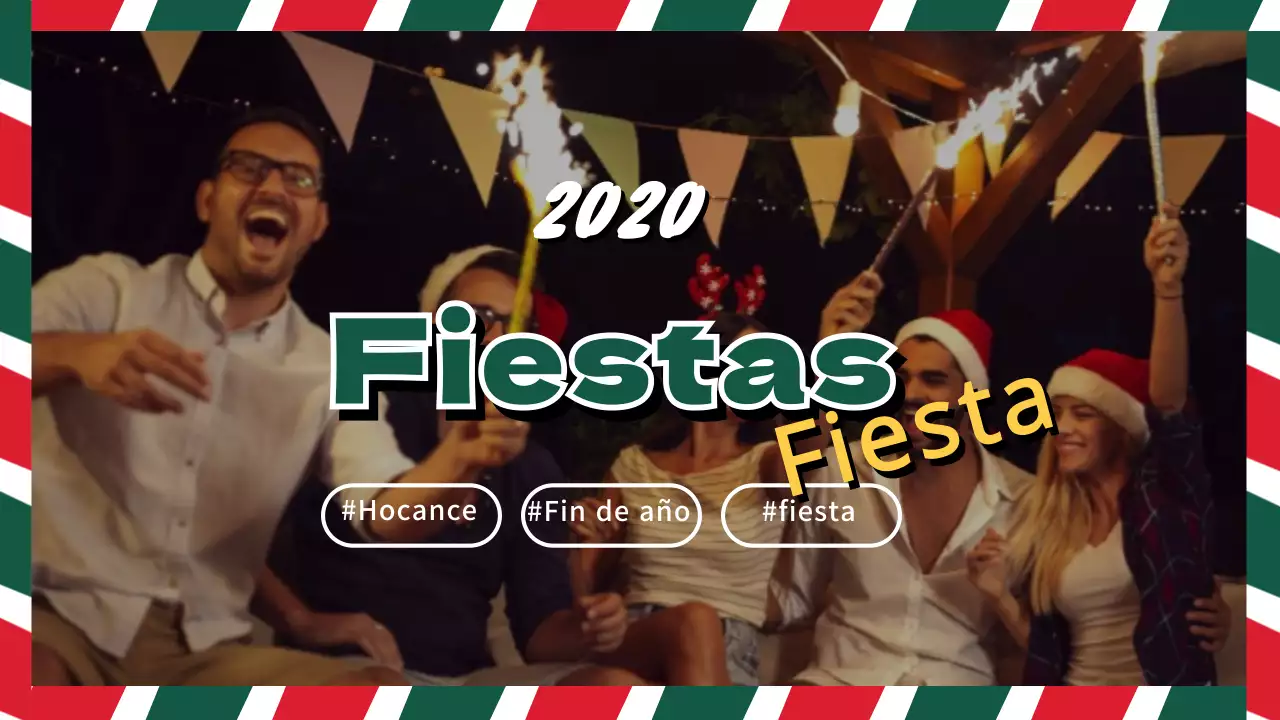 Una fiesta roja y verde