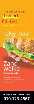 Geel-oranje foto markeren Net restaurant broodjesverkoop evenement