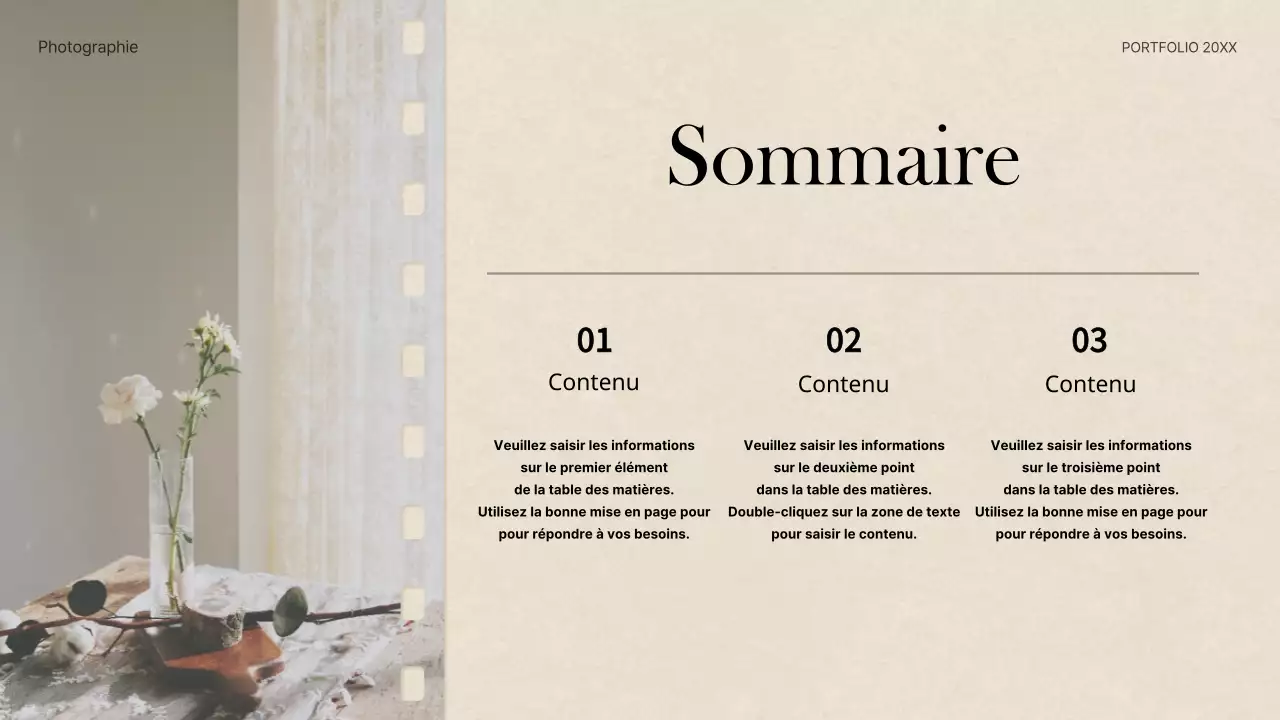 Portefeuille de concepts de caméras de film en beige