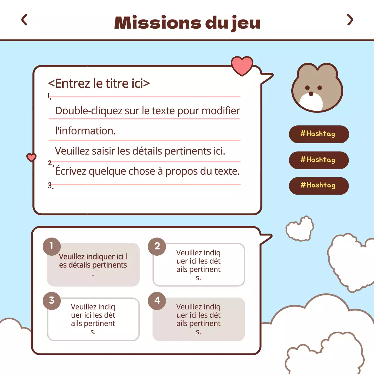 Projet de premier contact avec un concept de messager pastel