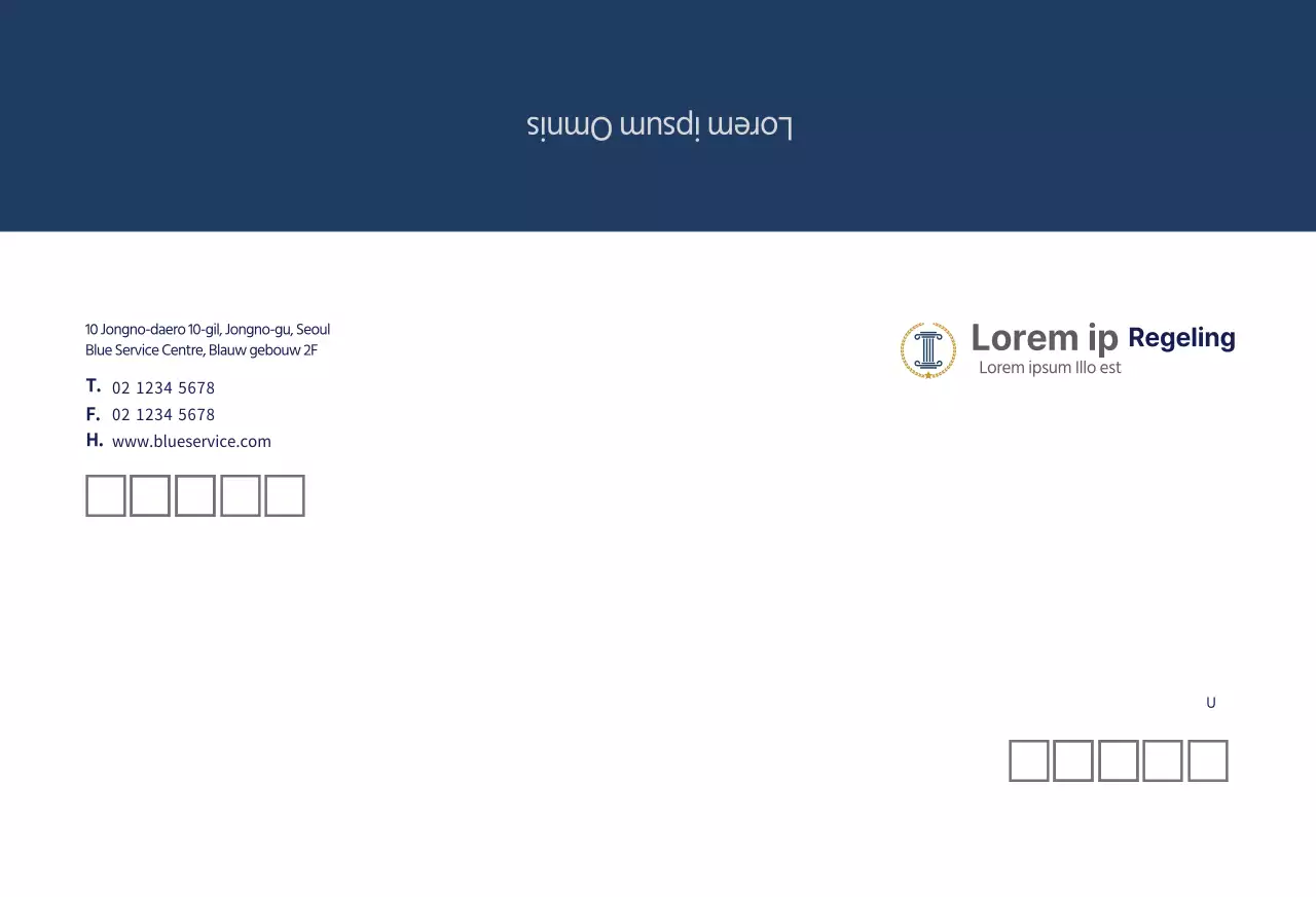 Marineblauw modern advocatenkantoor