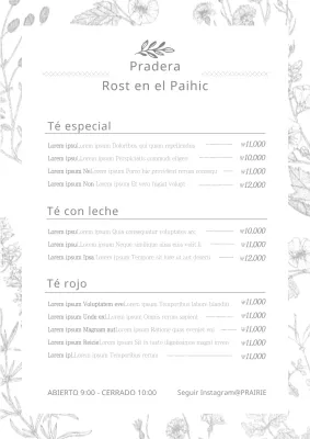 Menús de restaurante