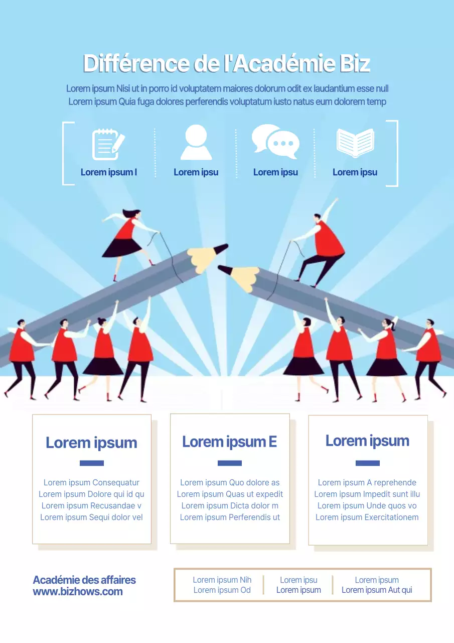 Faites la promotion de votre école avec une illustration d'étudiants en bleu