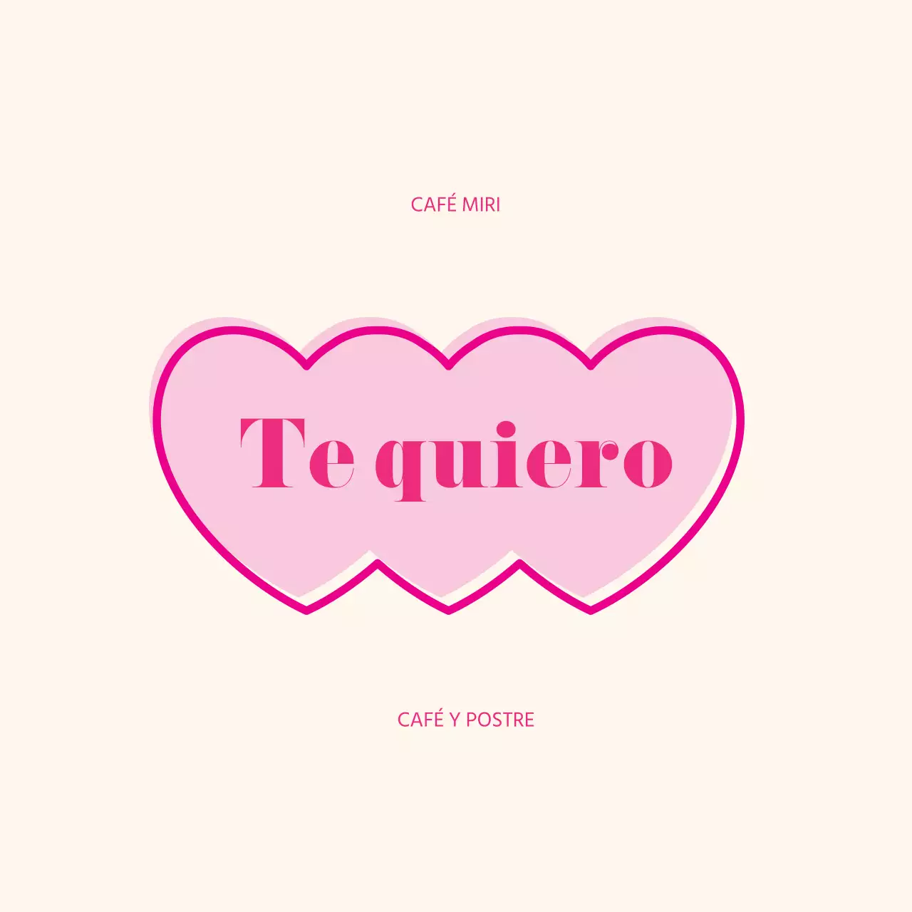 Bonitas etiquetas de cafetería con ilustraciones rosas