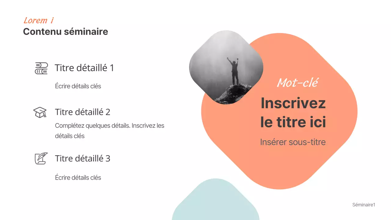 Présentations pour les séminaires