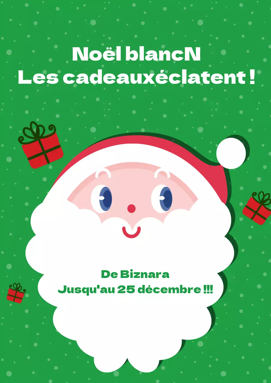 Webposter de promotion d'un événement de Noël en vert