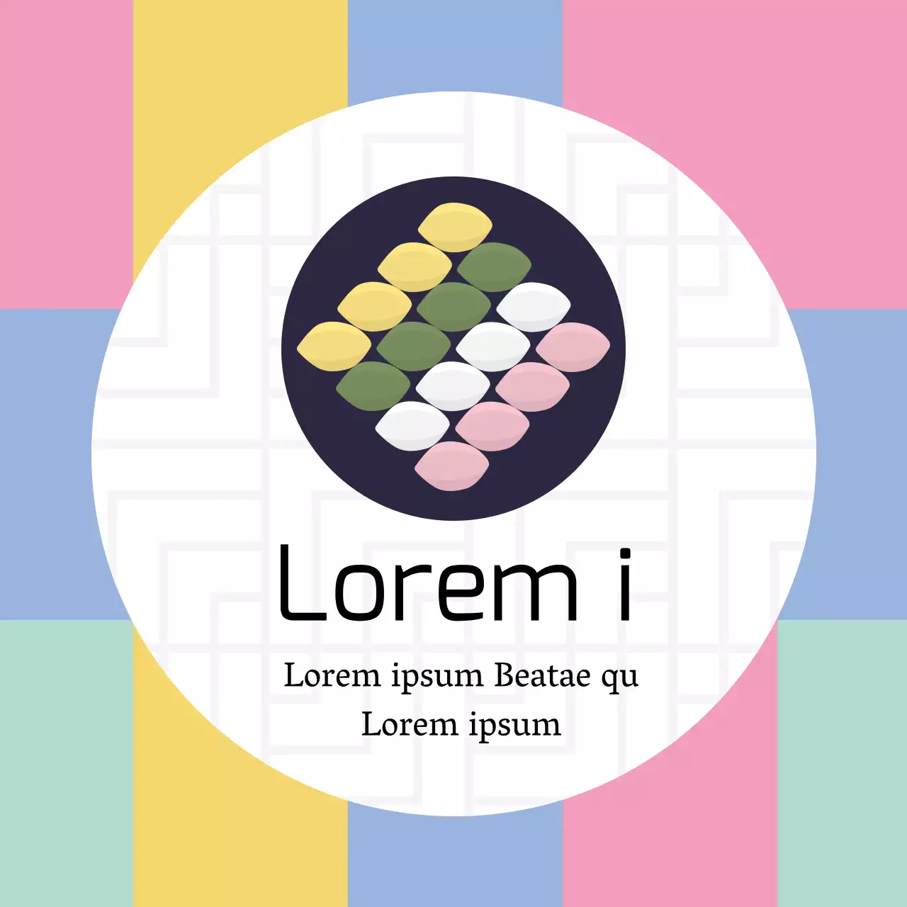 Ilustración pentagonal Etiqueta de panadería de alimentos tradicionales