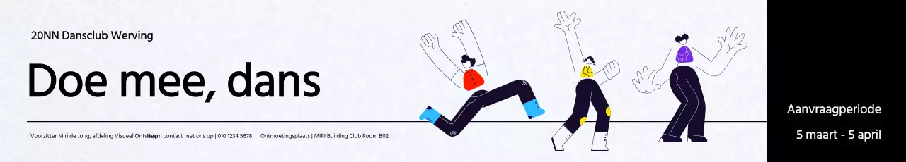 Rekruteer een dansclub met leuke illustraties