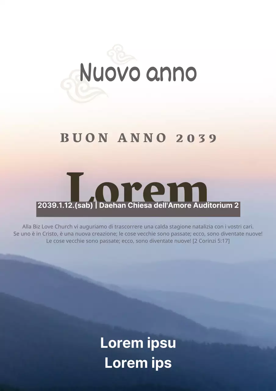 Servizio di ringraziamento per il nuovo anno