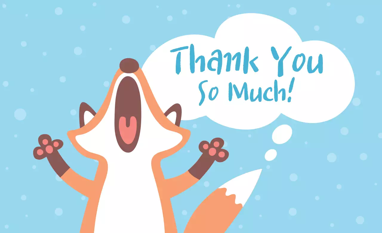 水色 かわいい 感謝 ポスター ファンシーバナー