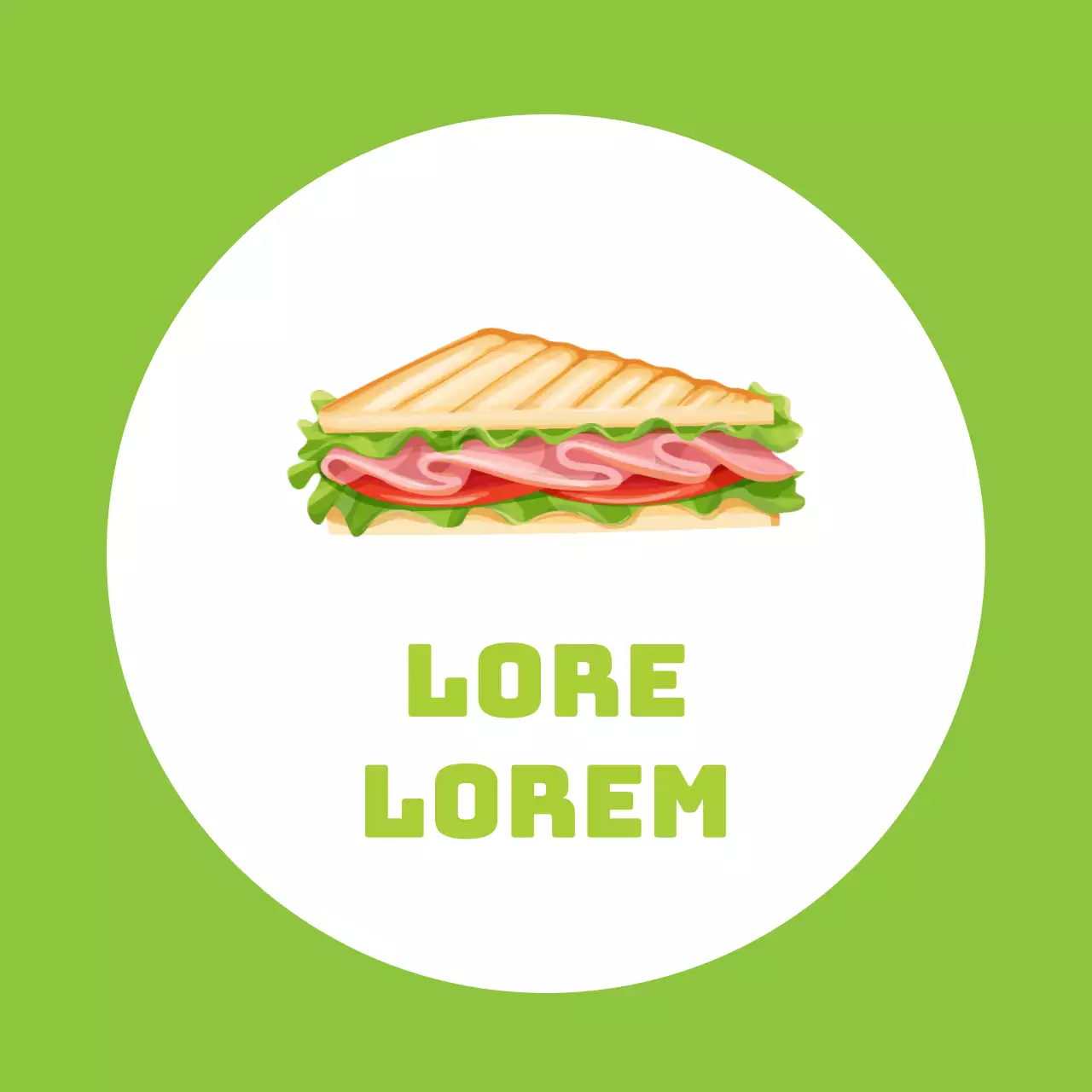 Groene illustratie schoon restaurant sandwich promotie