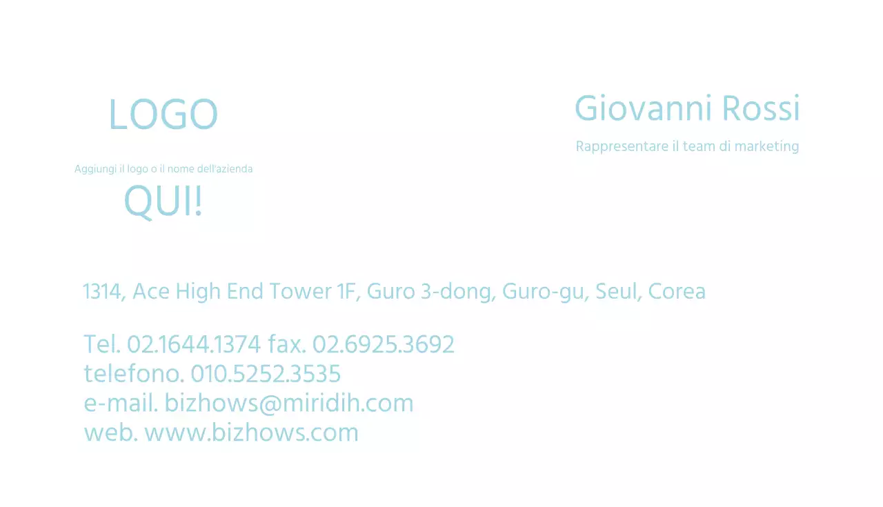 Biglietto da visita predefinito