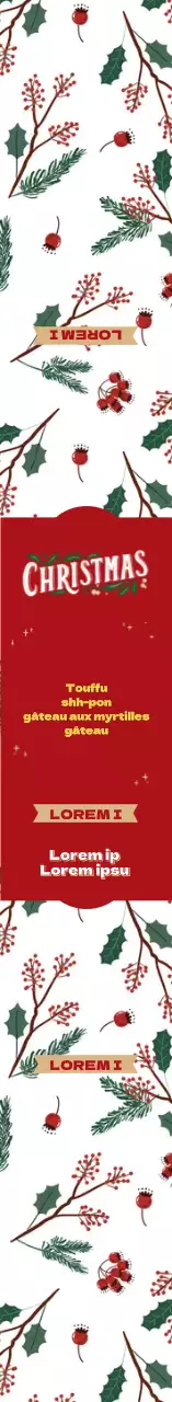 Gâteau de Noël blanc rouge à motifs illustrés