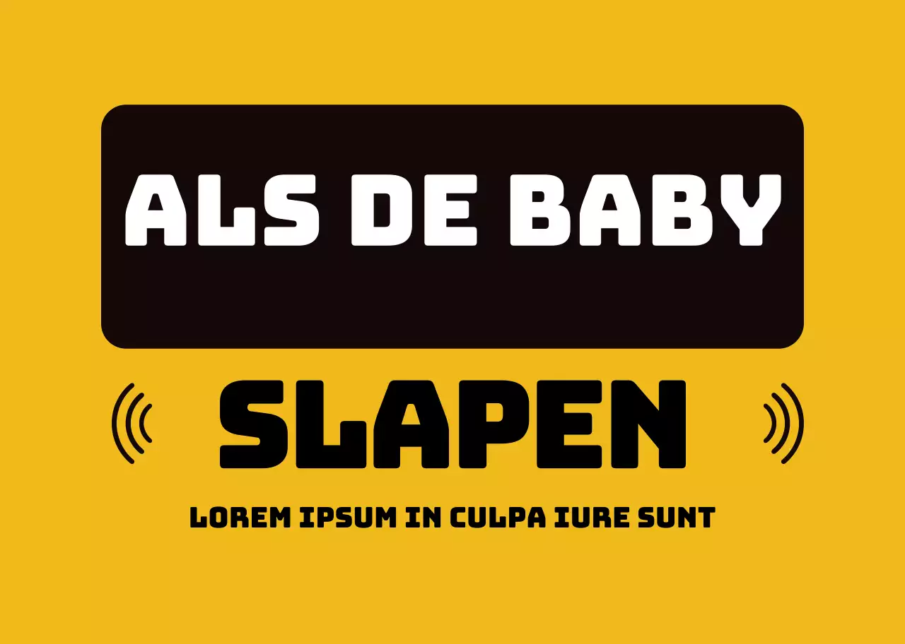 Gele leesbare bewegwijzering huisdeur