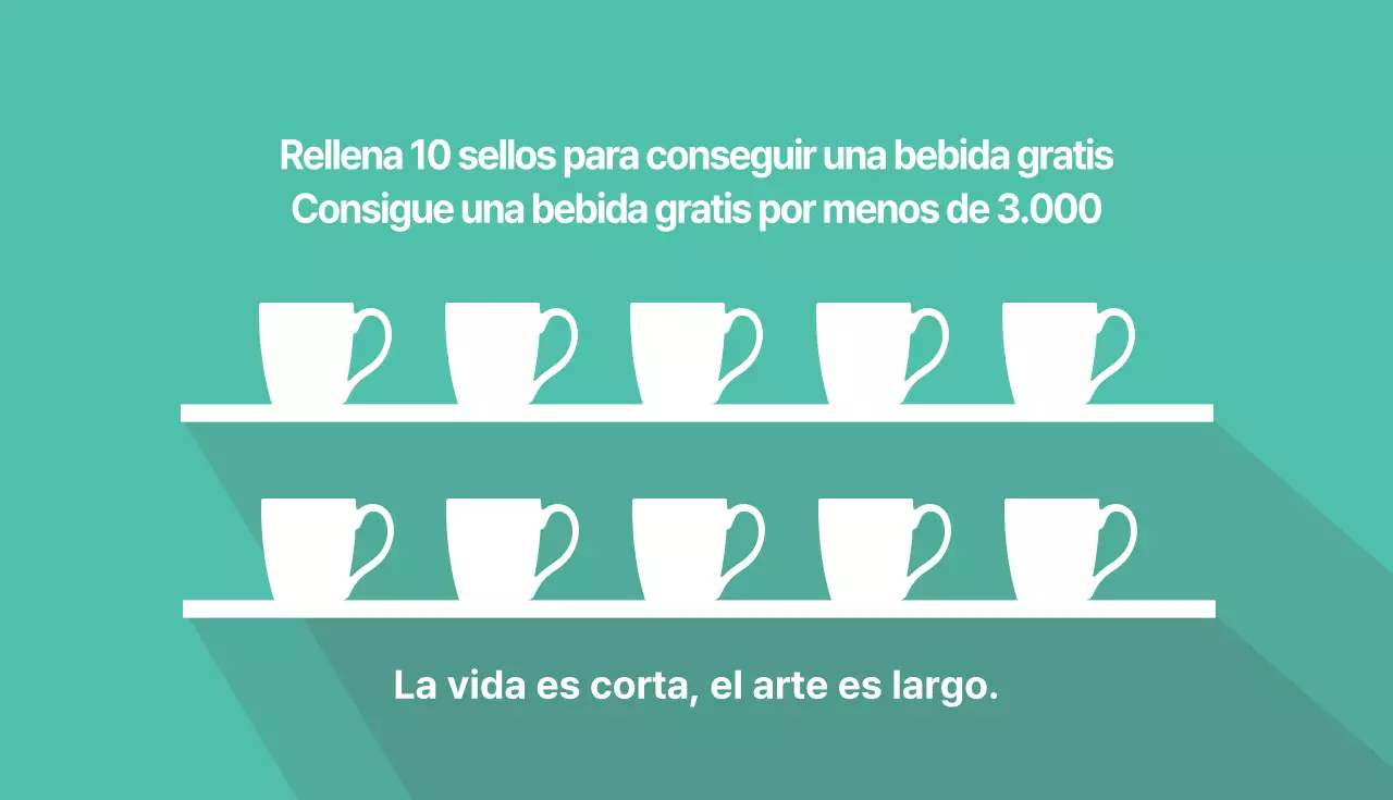 Tarjeta de visita de cupón de cafetería