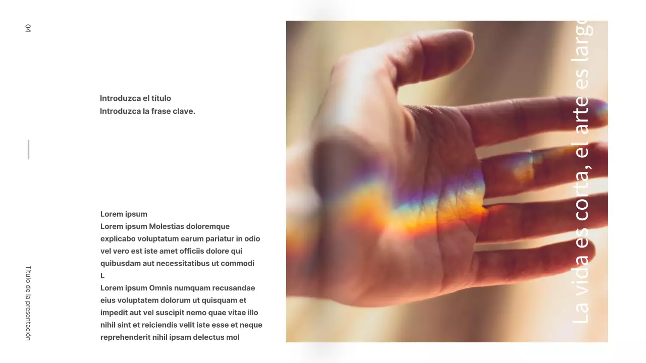 Presentación de la cartera