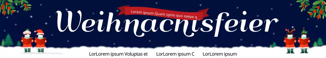 Marineblauer Sternenhimmel Weihnachtsfeier-Banner