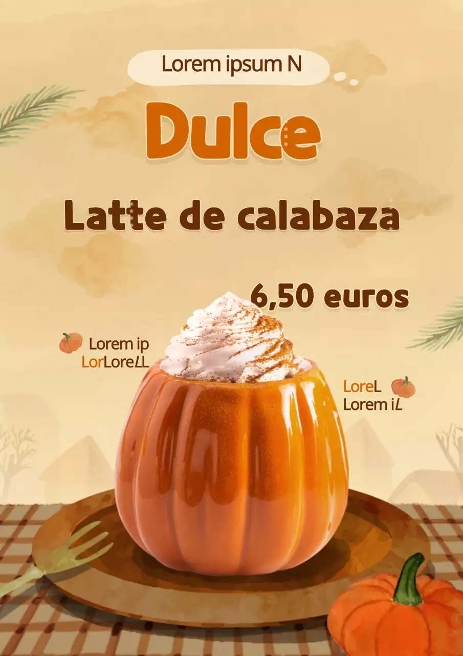 Promocionar una bebida con un concepto naranja y acogedor