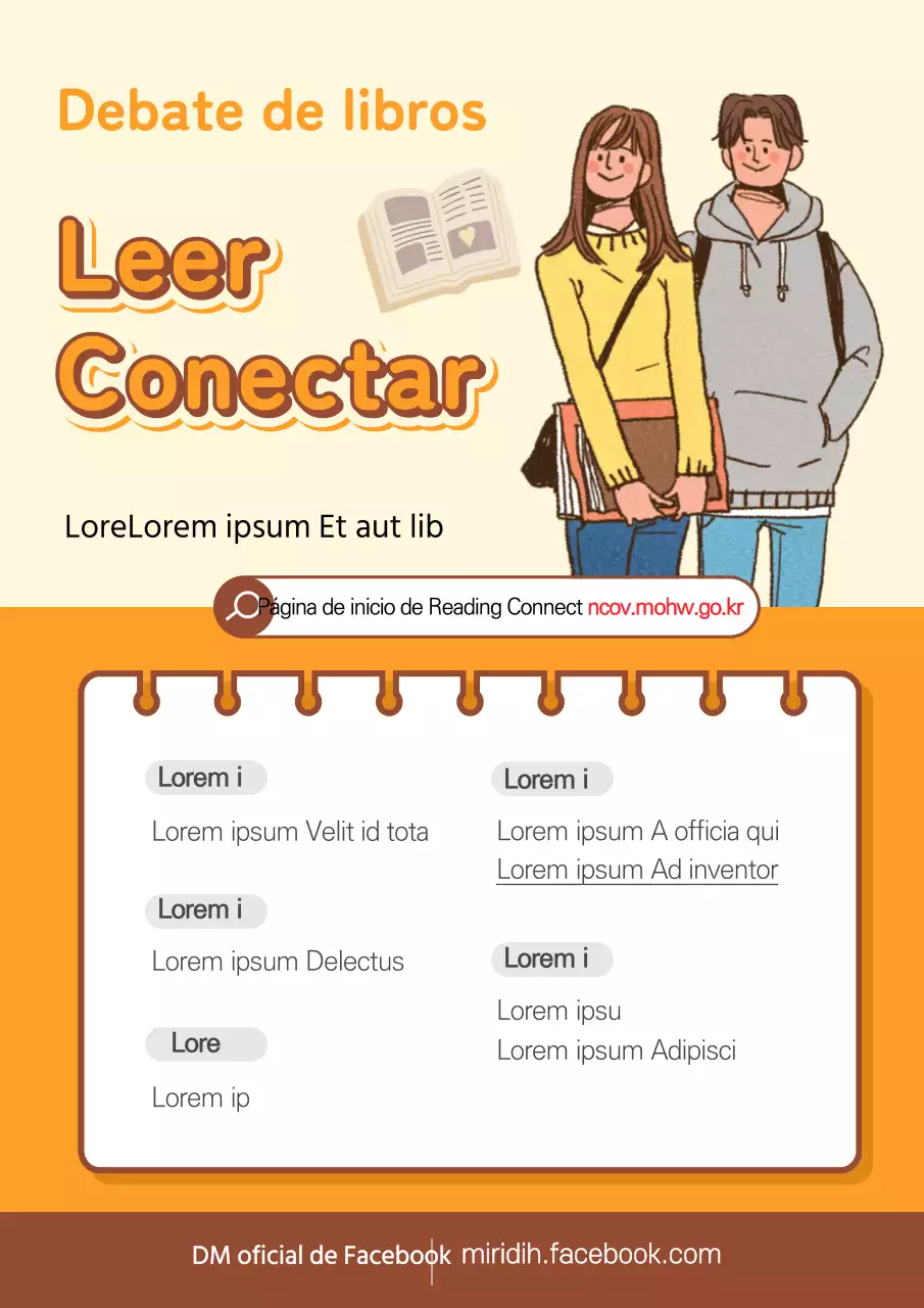 Cartel de reclutamiento del Club de Lectura de la Universidad Amarilla