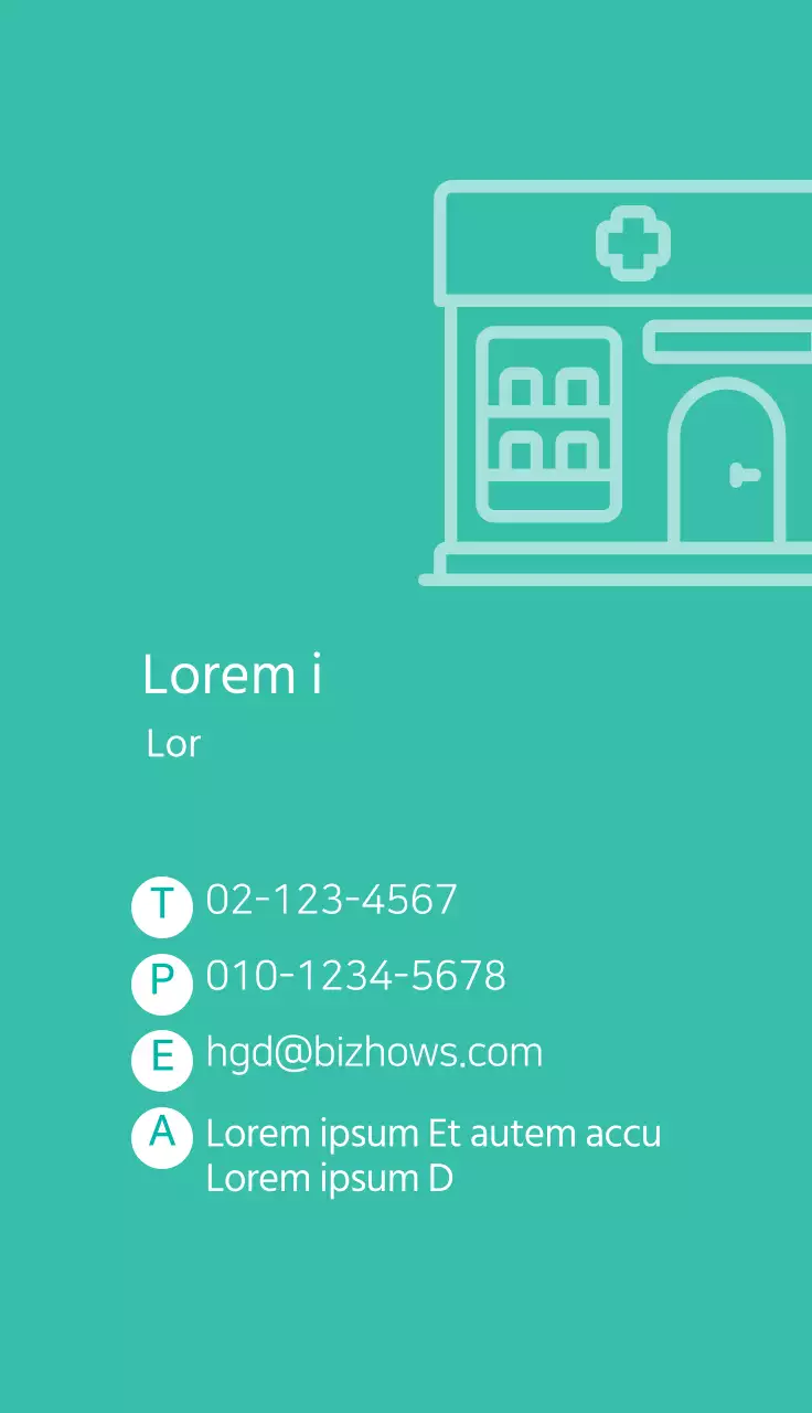 icono de ilustración azul farmacia hospital