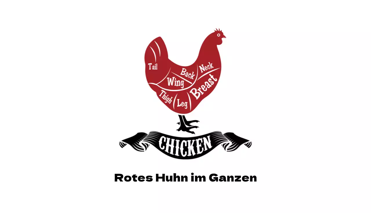 Rotes Huhn im Ganzen