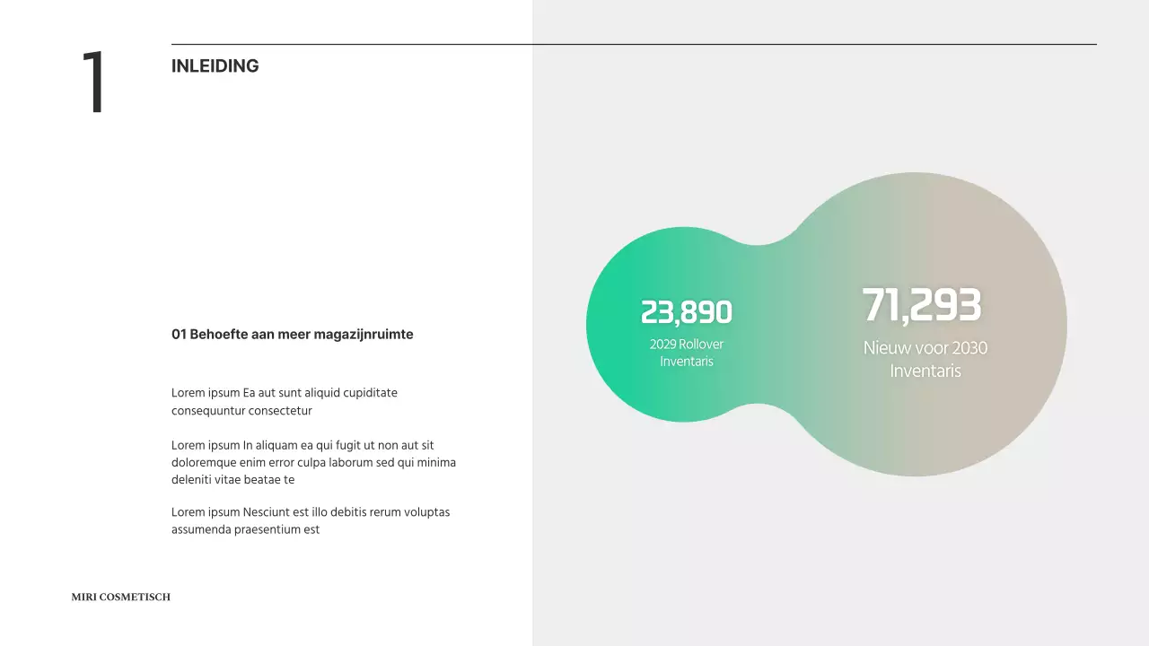 Groen en beige kleurverloop Schoon cosmeticapromotieplan