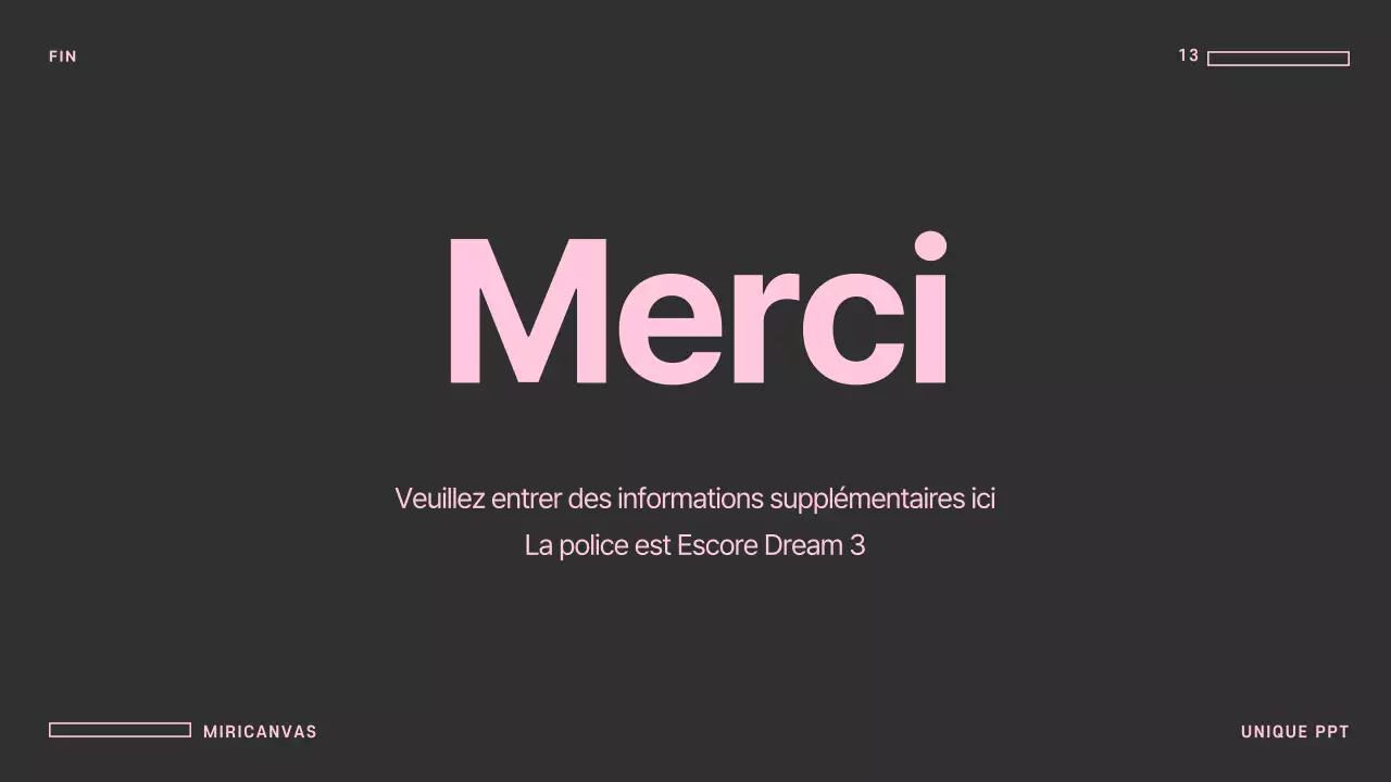 Des présentations uniques