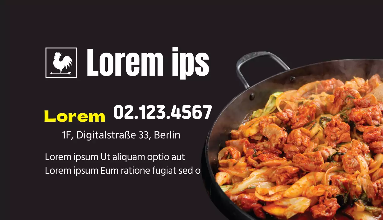 Gelbes Foto hebt saubere Hähnchenrippchen im Restaurant hervor