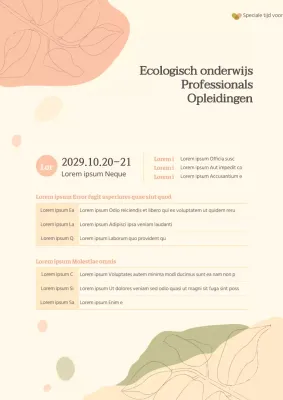 Lessen met natuurthema Beige