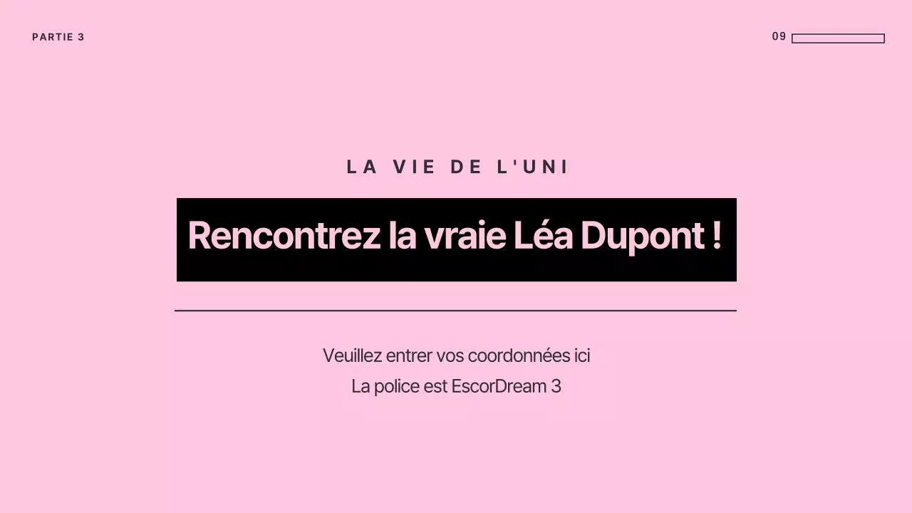 Des présentations uniques