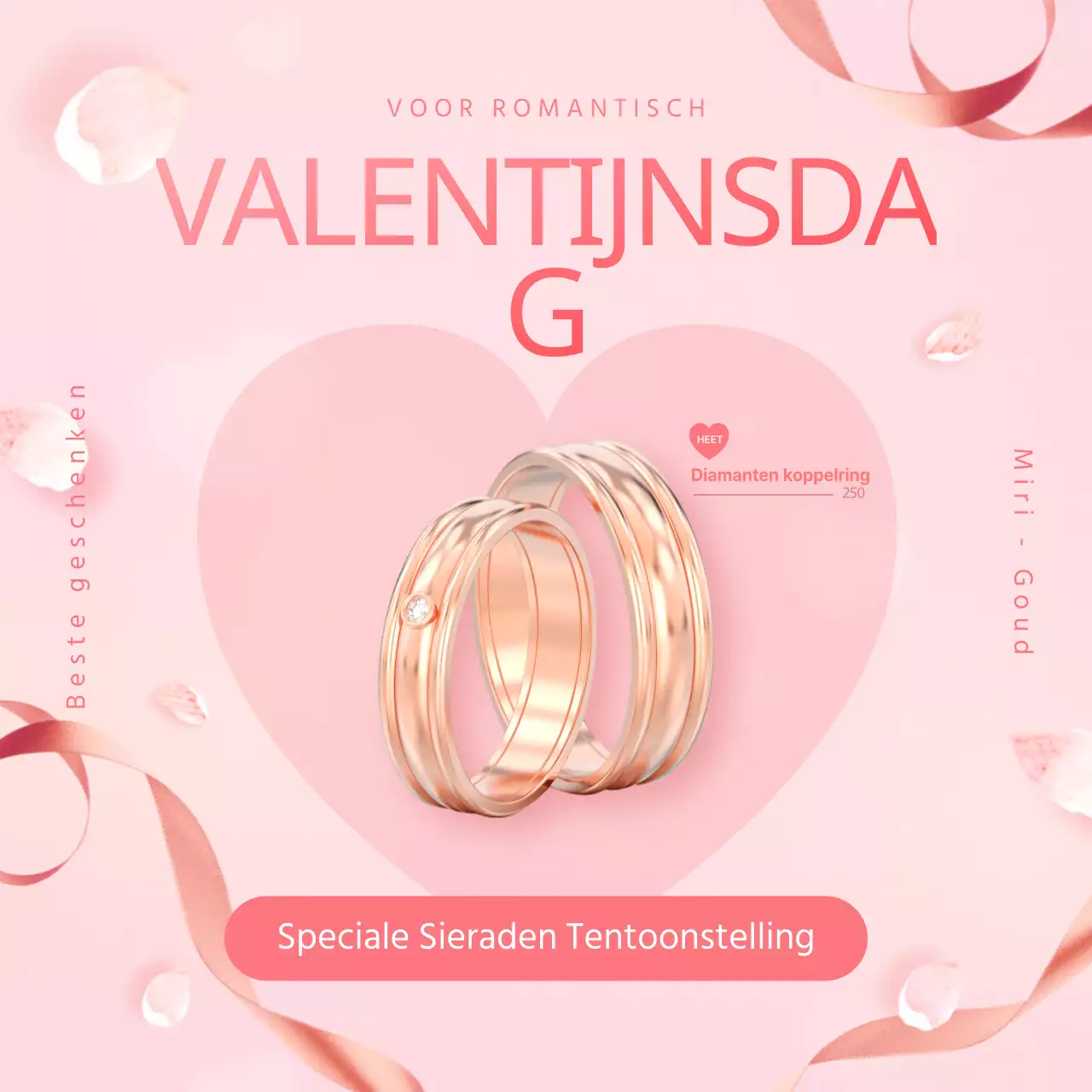 Roze Valentijnsdag juwelenevenement