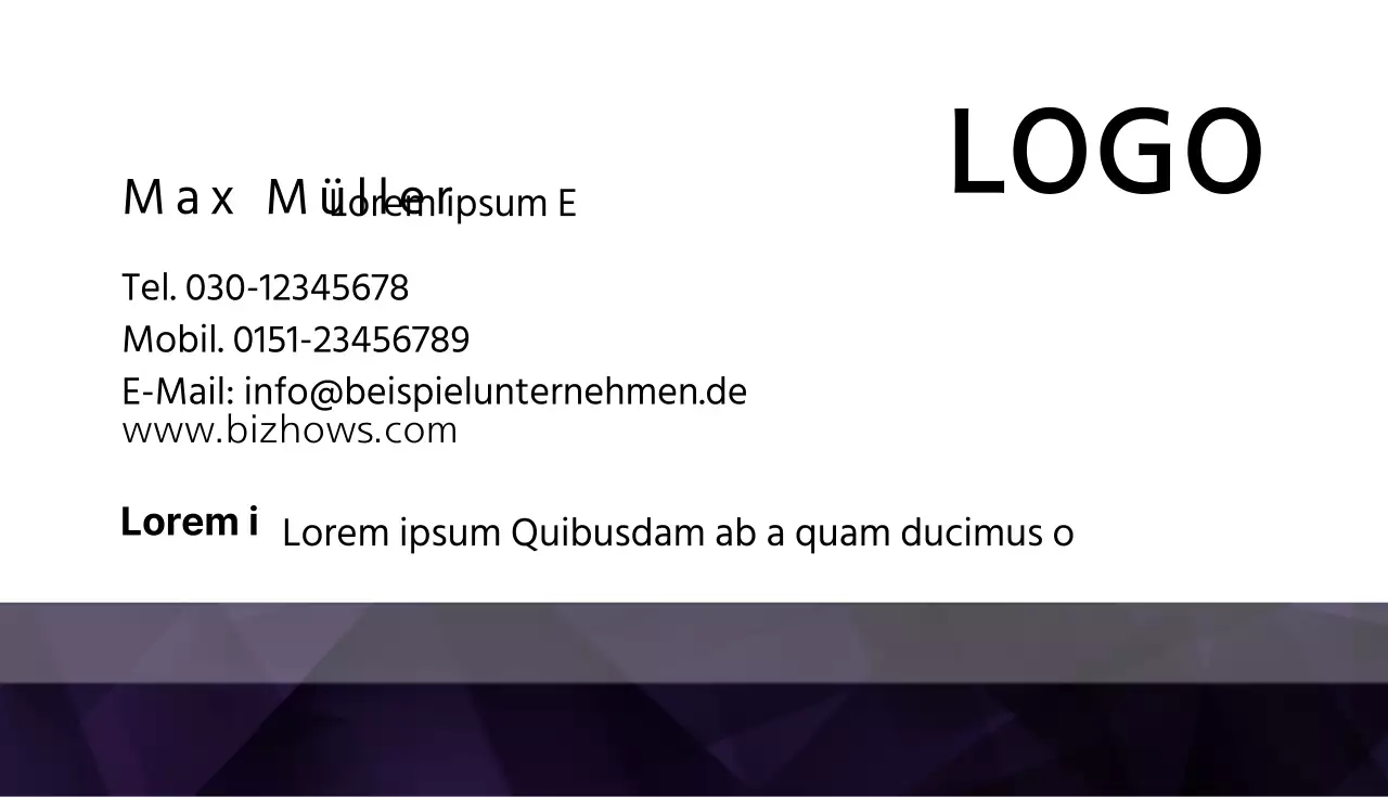 Visitenkarten für Unternehmen