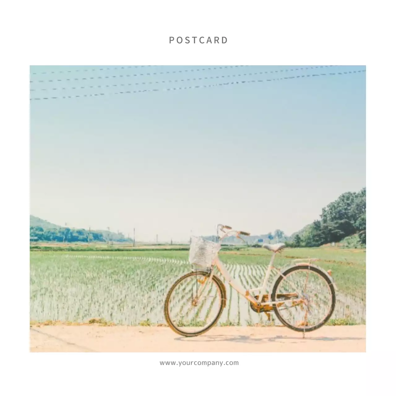 ベージュ シンプル 風景 はがき Instagram投稿