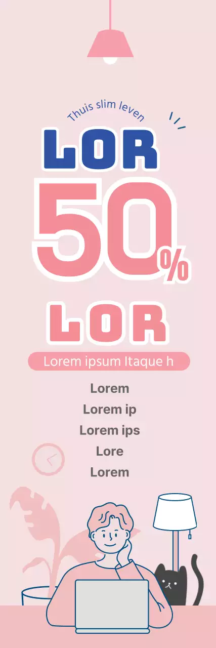 Roze ziplock verkoopbanner