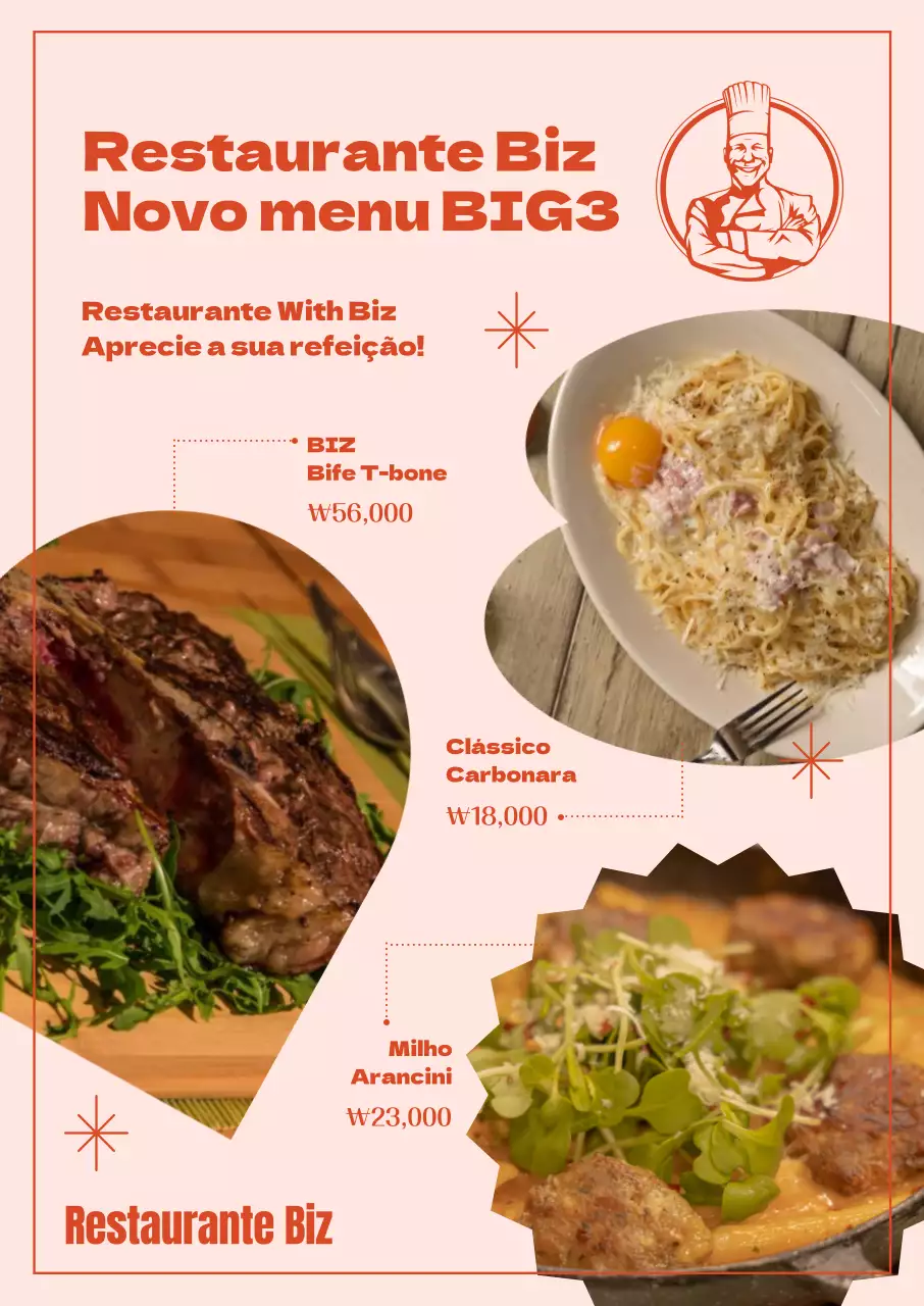 Promova o novo menu do seu restaurante com um toque emocional de vermelho
