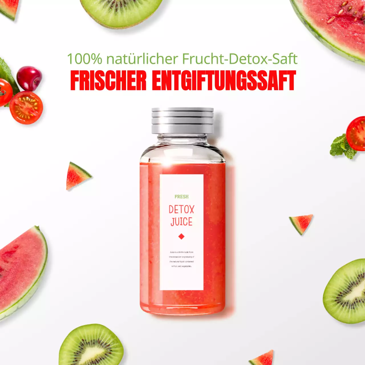 Bild auf weißHervorgehobene FrüchteDetox