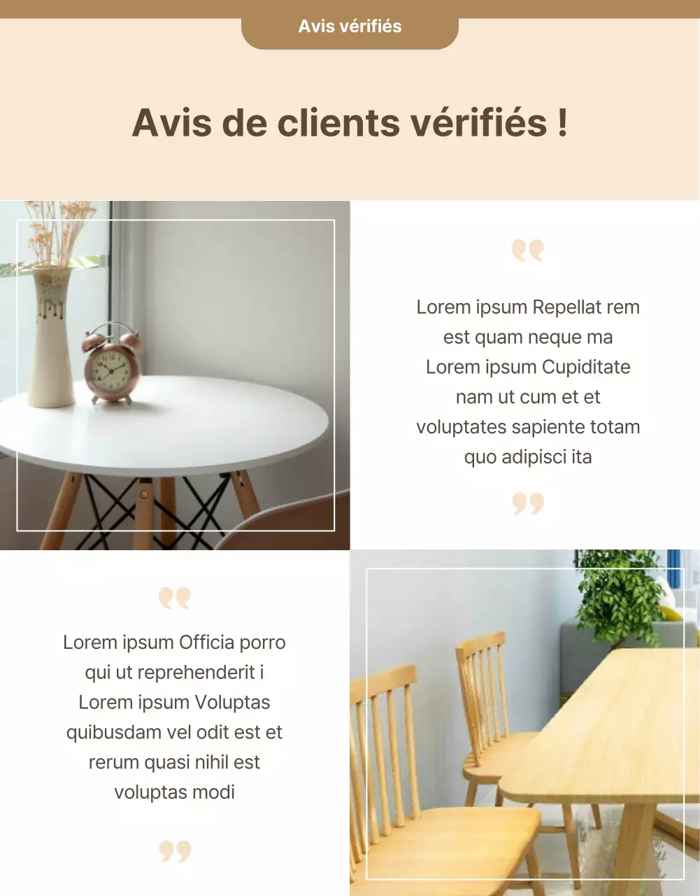 Intérieur émotionnel en brun page de détail