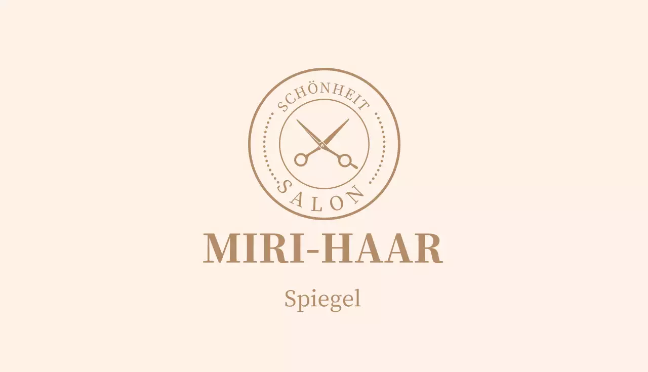 Beige Elfenbein Friseur-Visitenkarte