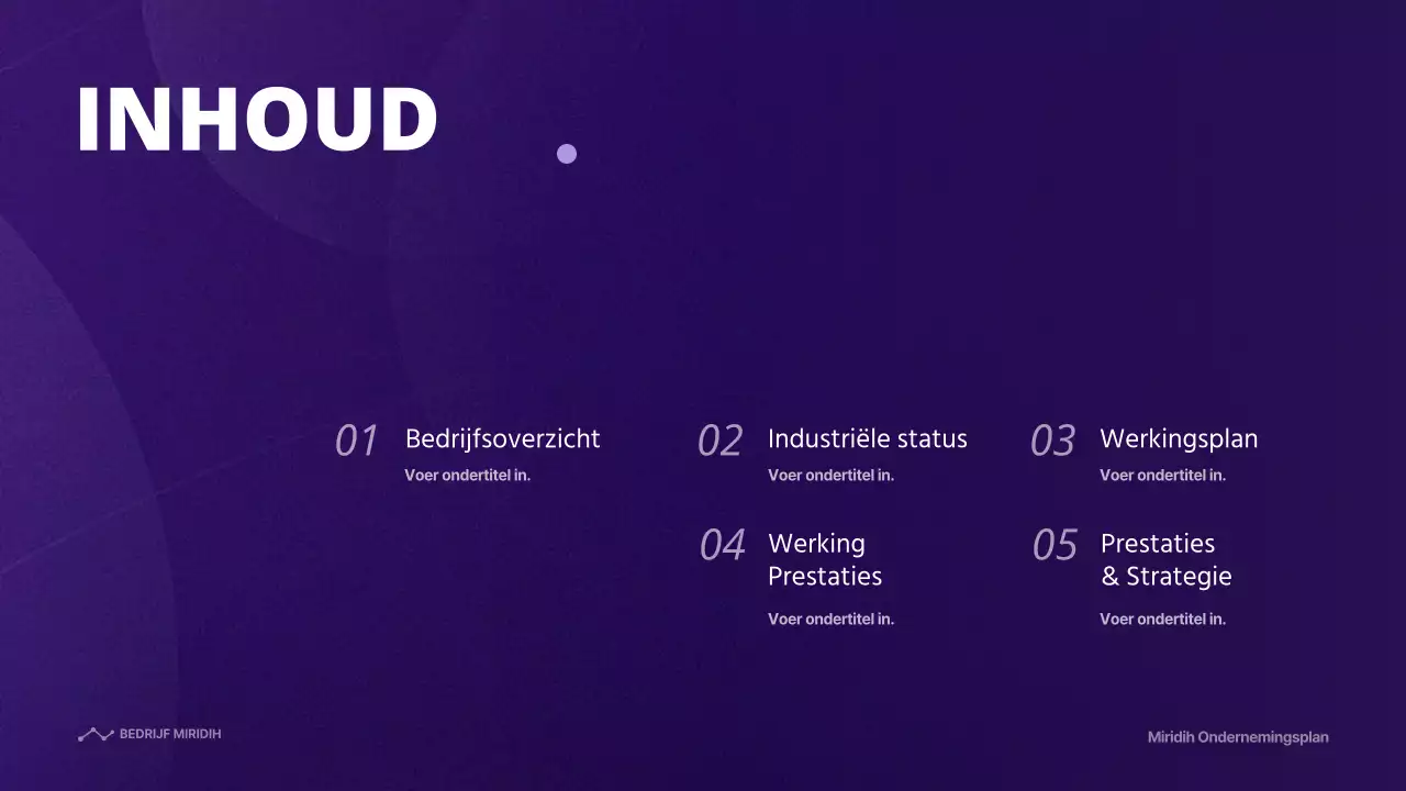 Businessplan met een paars gradiëntconcept