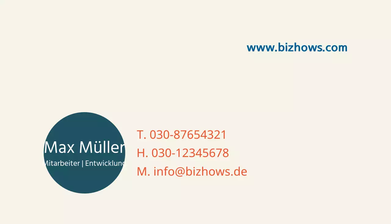 Visitenkarten für Unternehmen