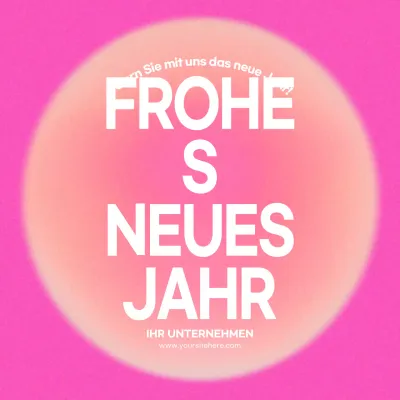 rosa fette Neujahrsankündigung
