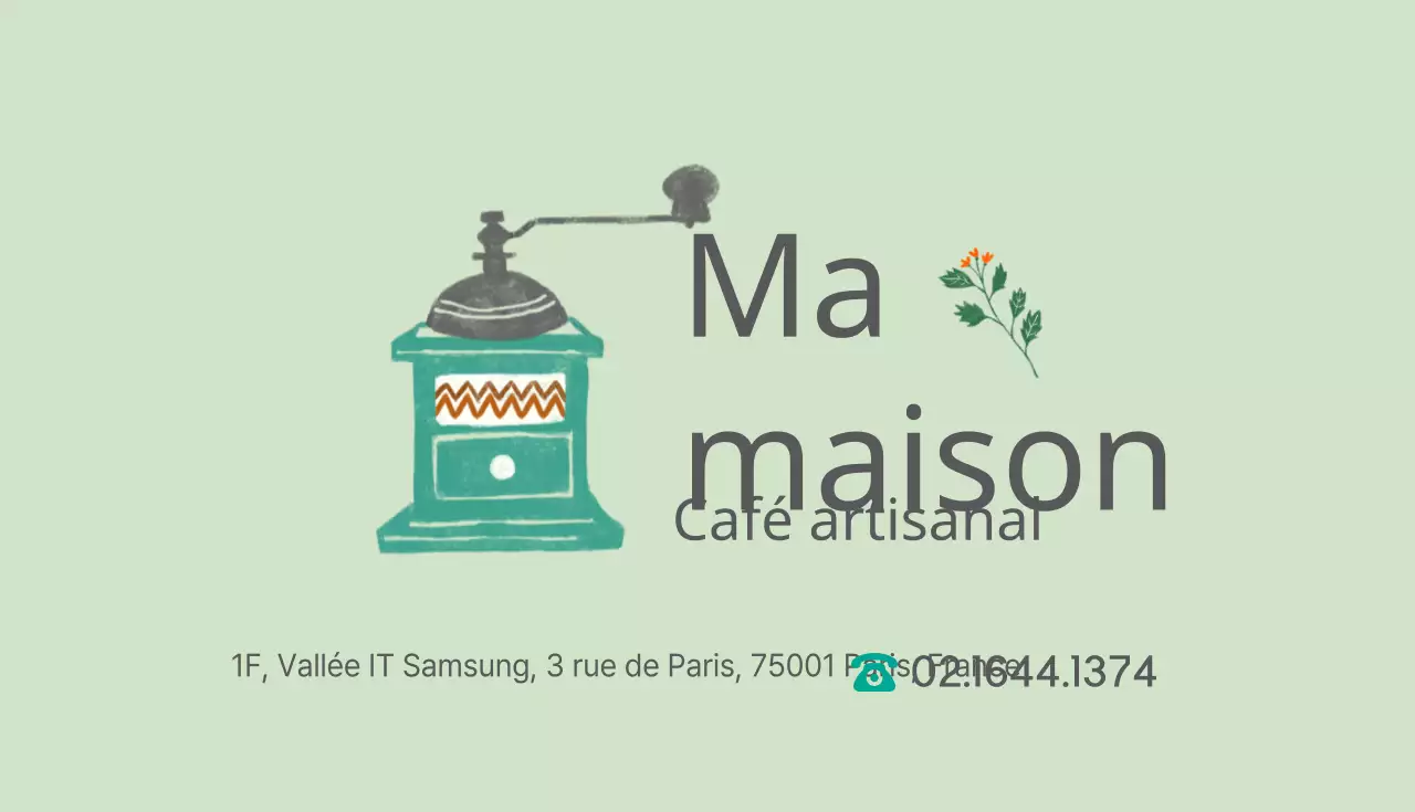 Cartes de visite de cafés