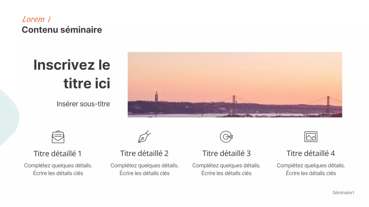 Présentations pour les séminaires