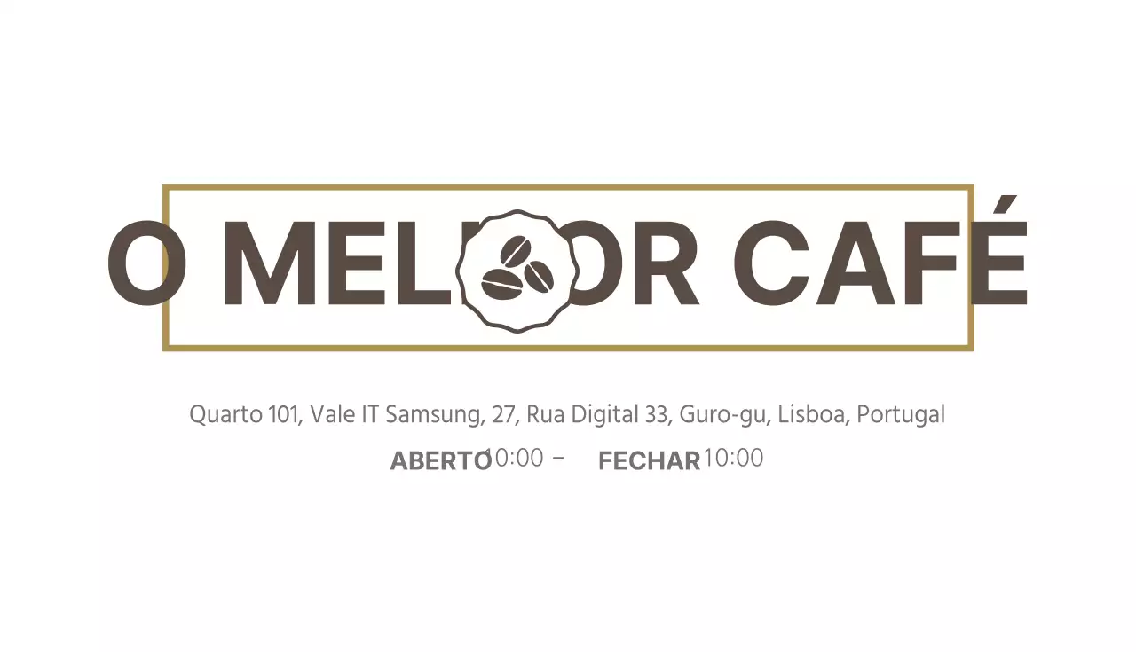 Design simples de cartão de visita para café