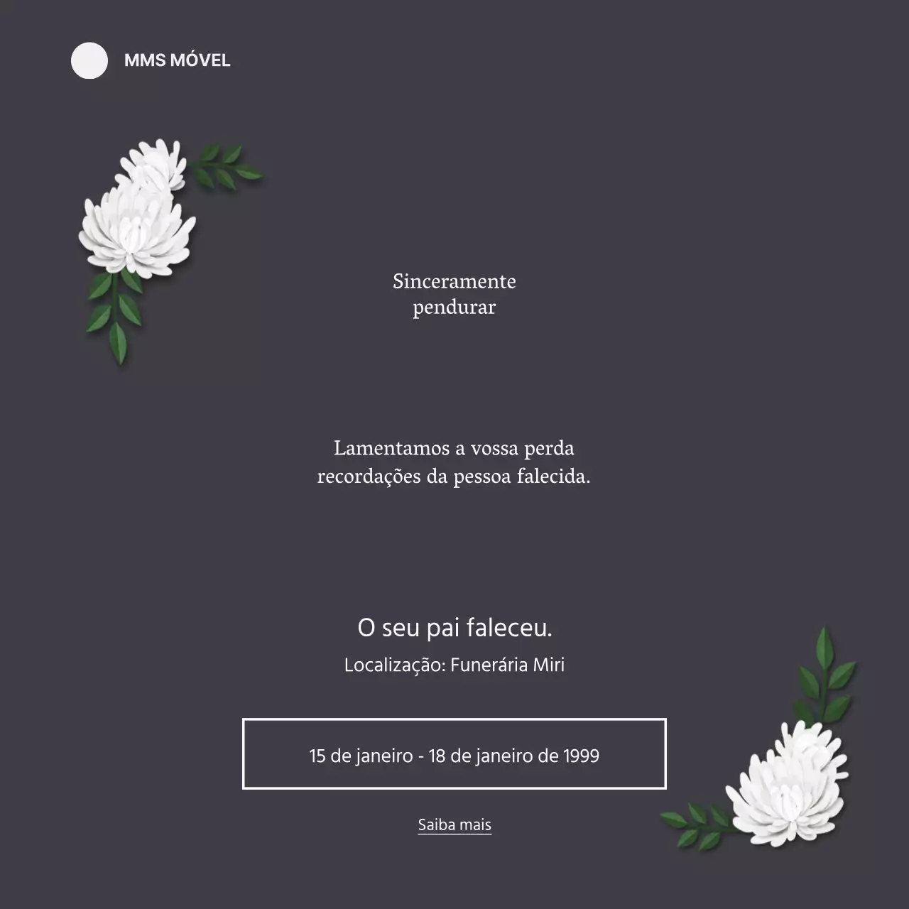 Condolências