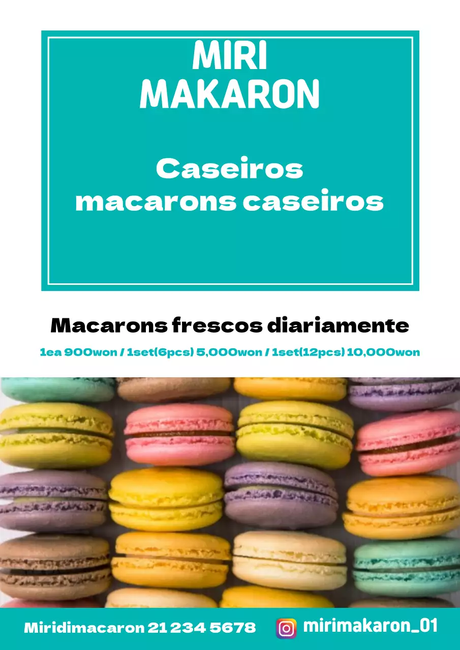 42898_Promover um menu de macarons caseiros