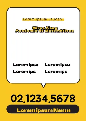 Promoción escolar sencilla con bocadillos amarillos y negros