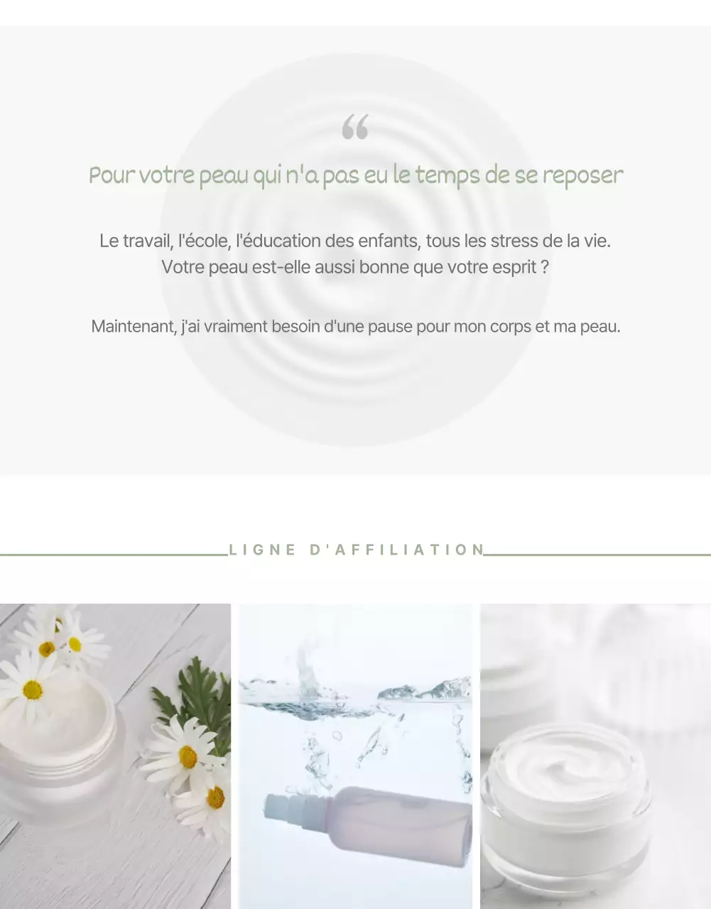 Page détaillée du produit corporel